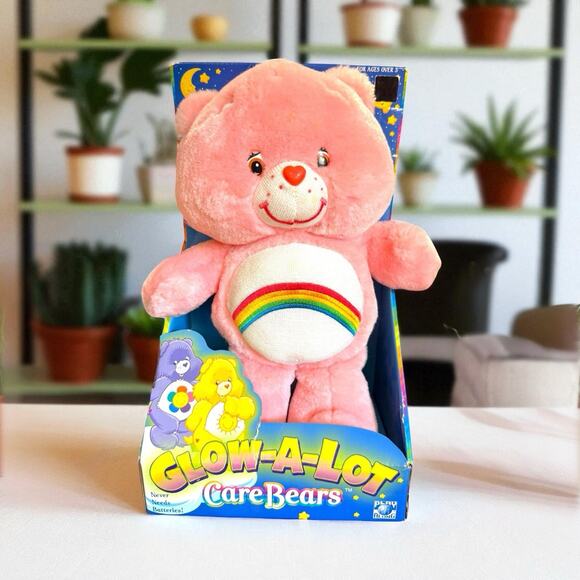 2005 Care Bears 12” Plush Glow-A-Lot Cheer Bear in Original Box New in Box - Picture 1 of 12